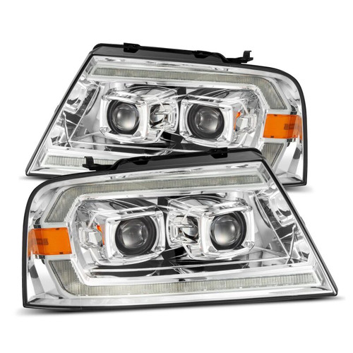 AlphaRex 06-08 Lincoln Mark LT LUXX-Series LED Projector headlights Black w/ Sequential Signal - 880132 Photo - Primary