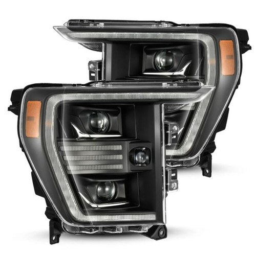 AlphaRex 21-22 Ford F150 PRO-Series Projector headlights Black w/Activ Light/Seq Signal - 880293 Photo - Primary