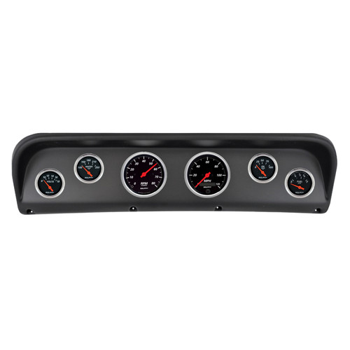 Autometer Designer Black Direct Fit Dash Kit 67-72 Ford F100 (2 x 3-3/8in. / 4 x 2-1/16in.) - 2938-06 Photo - Primary