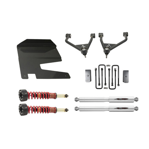 Belltech 19-24 Chevy Silverado 1500 4in Lift Kit w/ Front & Rear Trail Performance Coilovers/Shocks - 150212TPC Photo - Primary
