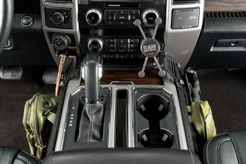 DV8 Offroad 15-20 Ford F150 / 17-21 Ford F250/F350 Center Console Molle Panels & Device Mount - CCFF-01 Photo - Primary