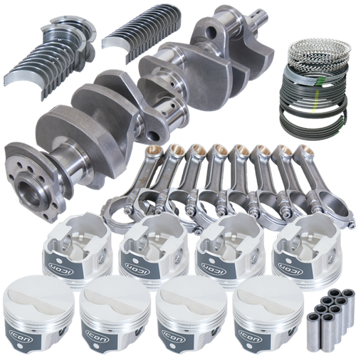 Eagle Chevy 350 3.480in Crank 5.700in I-Beam Rods -3.7cc Flat Top 4.000in Pistons Rotating Assembly - 13302000 Photo - Primary