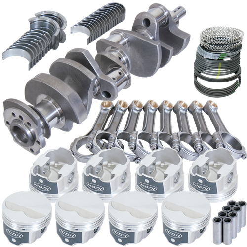 Eagle Chevy 350 3.480in Crank 5.700in I-Beam Rods -3.7cc Flat Top 4.030in Pistons Rotating Assembly - 13302030 Photo - Primary