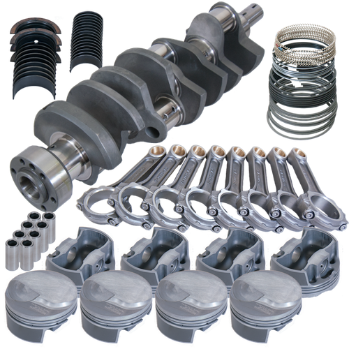 Eagle Chevy 454 1Pc 4.250in Crank 6.385in I-Beam Rods 18cc Dome 4.350in Pistons Rotating Assembly - 61113100 Photo - Primary