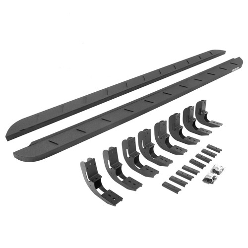 Go Rhino 20-22 GMC Sierra 3500HD CC (New Bdy) RB10 Slim Running Boards Kit (w/Brackts) - Bedliner Ct - 63404887ST User 1