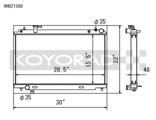 Koyo 03-06 Nissan 350Z 3.5L V6 Radiator - HH021568 Photo - Primary