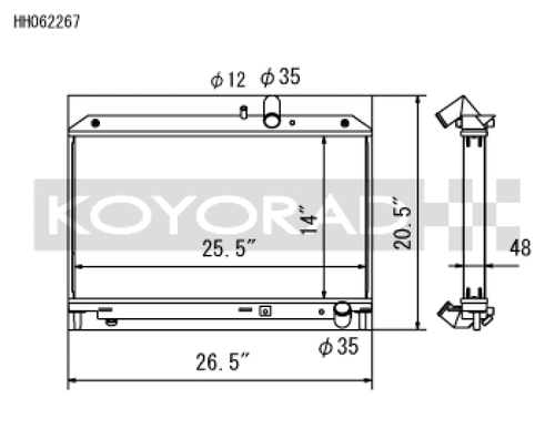 Koyo 09-11 Mazda RX-8 1.3L (MT) Radiator - HH062267 Photo - Primary