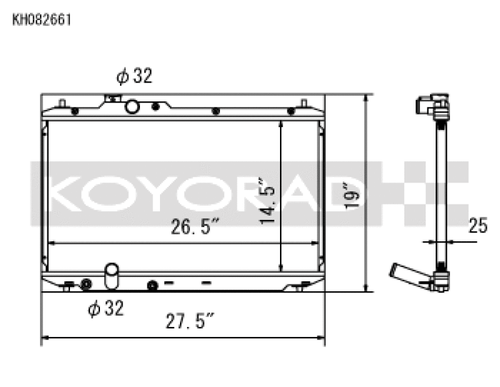 Koyo 12-15 Honda Civic SI 2.4L (MT) Radiator - KH082661 Photo - Primary
