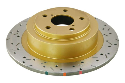 DBA 01-04 Outback 2.5L/3.0 H6 Rear Drilled & Slotted 4000 Series Rotor - DBA4657XS Photo - Primary