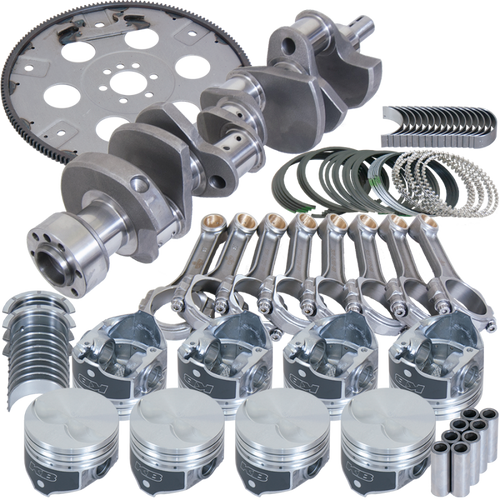 Eagle Chevy 305 1Pc 3.480in Crank 5.700in I-Beam Rods 3.766in Pistons 168 Tooth FP Balanced Assembly - B13101L03068 Photo - Primary