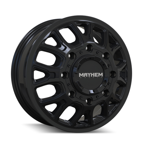 Mayhem 8107D Cogent Dually 17x6.5 / 8x165.1 BP / 125mm Offset / 121.3mm Hub Gloss Black Wheel - 8107D-7681BF Photo - Primary