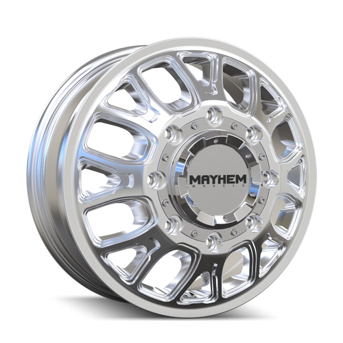 Mayhem 8107D Cogent Dually 17x6.5 / 8x165.1 BP / 125mm Offset / 121.3mm Hub Polished Wheel - 8107D-7681FP Photo - Primary