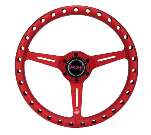 NRG Aluminum Light Weight Steering Wheel (330mm) Extra Light - Ergonomic Grip - Anadized Red - RST-072-RD User 1