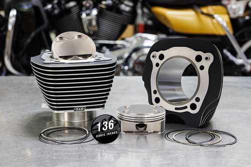 S&S Cycle 2017+ M8 Models 132in/136in Big Bore Cyl Kit +8.5cc Dome (Blk Gran w/ Fins) - 4.320in Bore - 910-0911A Photo - Primary