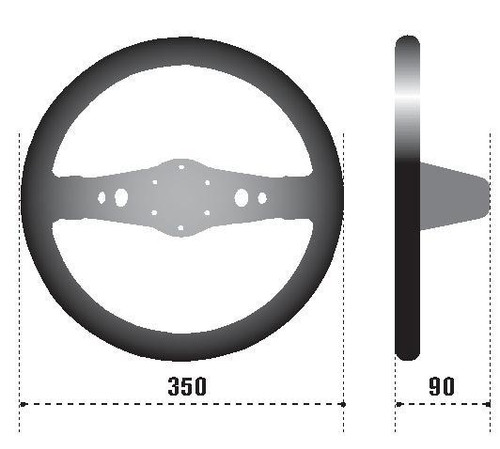 Sparco Steering Wheel 215 Suede Black - 015R215CSN Photo - Primary