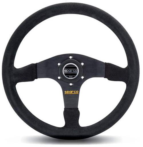 Sparco Steering Wheel 375 Suede Black - 015R375PSN Photo - Primary