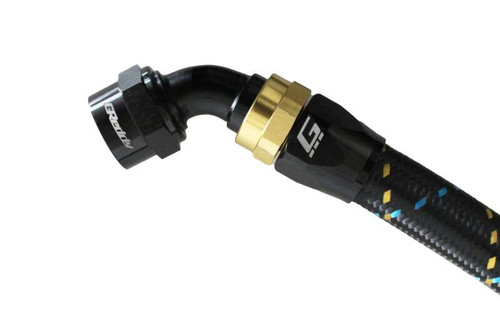 GReddy AN10 60 DEGREE HOSE END SWIVEL BLACK/GOLD ANODIZED - 12801060 Photo - Primary