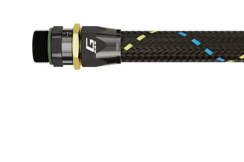 GReddy AN06 STRAIGHT ORB MALE BLACK/GOLD ANODIZED - 12810600 Photo - Primary