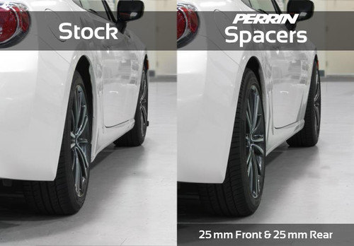 PERRIN 02-14 Subaru WRX / 2004 STI / 13-25 BRZ & Toyota GR86 25mm Wheel Spacers 5x100 56mm CB - Pair - PSP-WHL-026BK Photo - Primary