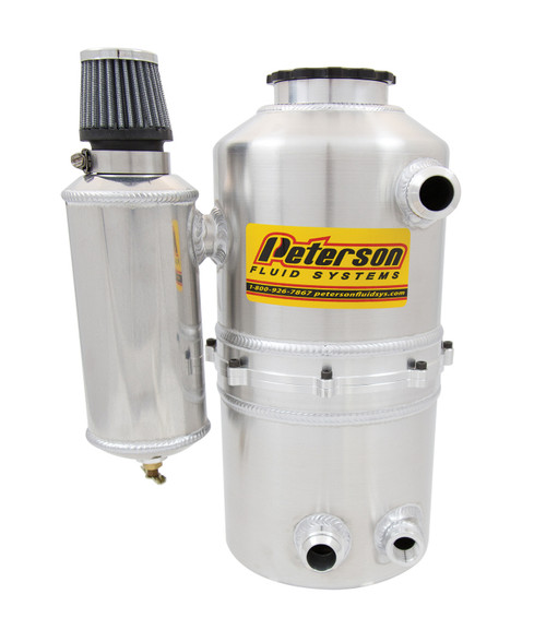 Peterson Fluid Systems Tank Drag 2.3 Gallon -12AN Single Return w/ Catch Can - 08-0783-CC Photo - Primary