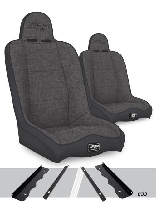 PRP 95-01 Jeep Cherokee XJ Daily Driver High Back Suspension Seats Kit (Pair) - Gray - A140110-C33-54 Photo - Primary
