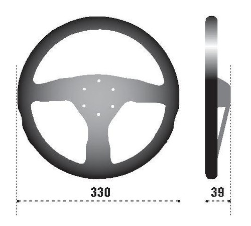 Sparco Steering Wheel 383 Suede Black - 015R383PSN Photo - Primary