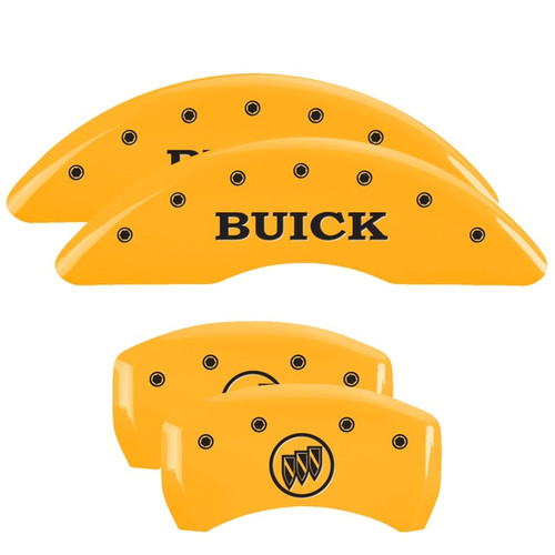 MGP 4 Caliper Covers Engraved Front Buick Rear Yellow Finish Black Char 2018 Buick Enclave - 49013SBSHYL Photo - Primary
