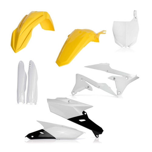Acerbis 10-18 Yamaha YZ250F/ 14-17 YZ450F Full Plastic Kit - Yellow/White - 2374181070 Photo - Primary