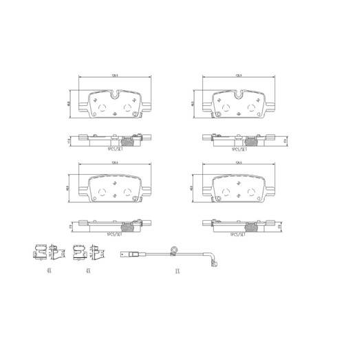 Brembo OE 21-24 Cadillac Escalade/Suburban/Tahoe/Yukon/Yukon XL Ceramic Brake Pad - Rear - P10098N User 1