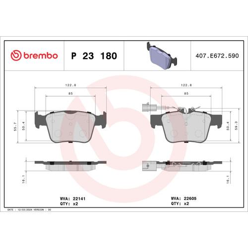 Brembo 18-21 Alfa Romeo Giulia/ Alfa Romeo Stelvio Rear Low-Met Brake Pad - P23180 User 1