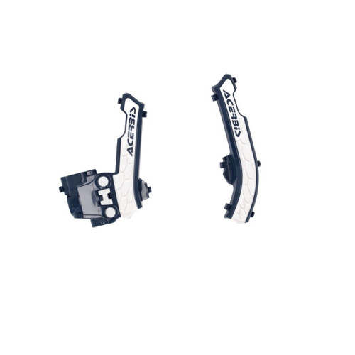 Acerbis 17+ KTM SX50/ SX-E 3/SX-E 5/ Husq EE 5/TC50/ GasGas Frame Guards- X-Grip - Blue/White - 2979611006 Photo - Primary