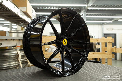 Vossen x Novitec NF9 20x9in - 5x114.3 BP - ET39 - Gloss Black Ferrari 458 Front Wheel - F-AFP-96-F01-C25 Photo - Primary