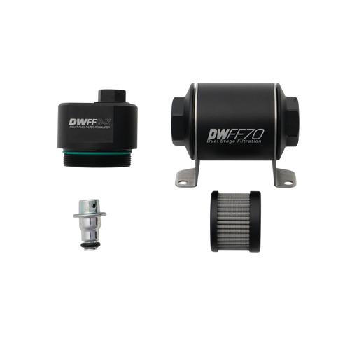 DeatschWerks DWFFR-X 70mm Billet Fuel Filter Regulator - 10 Micron - 8-FFR-070-010K Photo - Primary