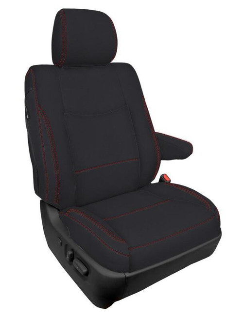 PRP 03-09 Lexus GX470 Front Seat Covers (Pair) - Black w/ Red Stitch - B086-01 Photo - Primary