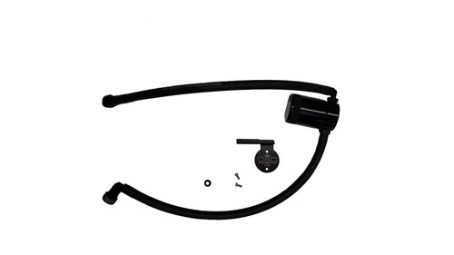 J&L 21-25 Chevy Express/ GMC Savana 6.6L Oil Separator 3.0 Driver Side - Black Anodized - 3128D-B Photo - Primary