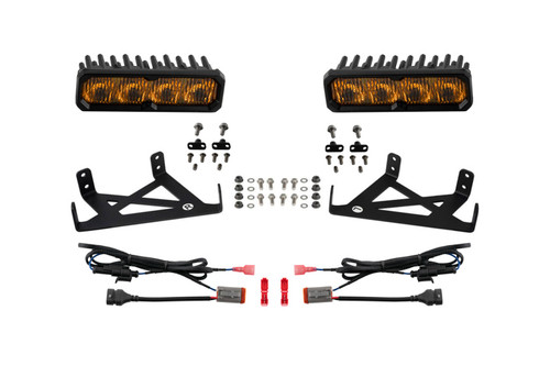 Diode Dynamics 2020-2022 Ford F-250 Super Duty F250 Fog SS6 Max LED Kit Yellow 3000K - DD8588 Photo - Primary