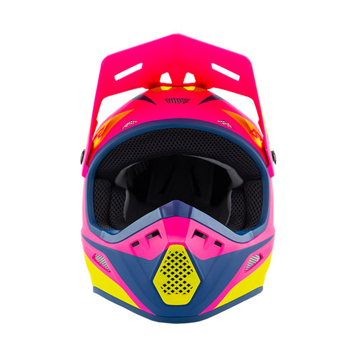 Answer 26 AR1 Mototown Helmet Matte Pink/Hyper Acid/Dark Blue - Small - 475279 User 1