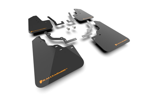 Rally Armor 2026 Honda Passport Black UR Mudflap - Orange Logo - MF139-UR-BLK-OR Photo - Primary