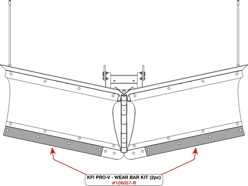 KFI Wear Bar Wing Kit V-Plow - 2 pc. - 106057-R User 1