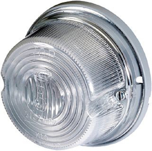 Hella 1259 White Side Marker Lamp w/ Chrome Base - 001259631 Photo - Primary