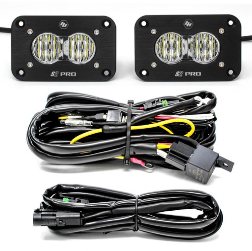 Baja Designs S2 Pro Wide Cornering Pair Flush Mount LED Light Pod Kit - 487807 User 1