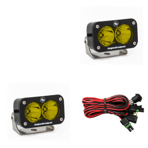Baja Designs S2 Pro Series LED Light Pods Amber Lens Spot Pattern - Pair - 487811 Photo - Primary