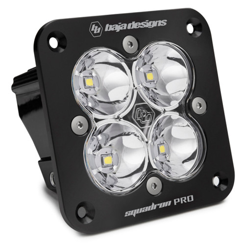 Baja Designs Squadron Pro Spot Pattern Black Flush Mount LED Light Pod - Clear - 491001 Photo - Primary