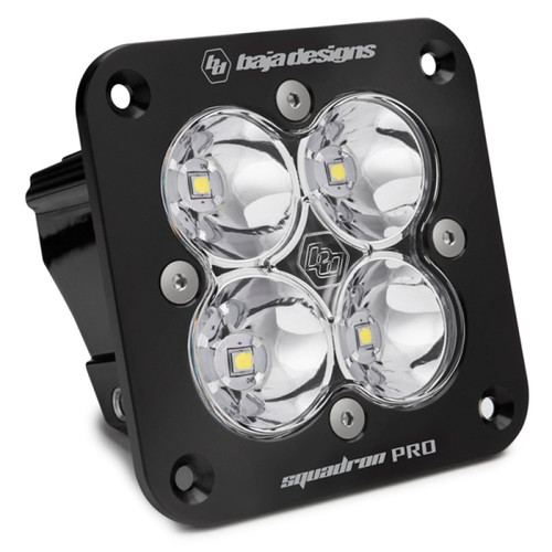 Baja Designs Squadron Pro Work/Scene Pattern Black Flush Mount LED Light Pod - Clear - 491006 Photo - Primary