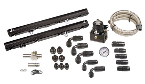 Aeromotive 86-98 Ford Mustang GT 5.0L Bolt-On Fuel Rail Kit - Black - 14172 Photo - Primary