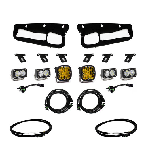 Baja Designs 2021+ Ford Bronco Amber SAE Fog Pocket Kit w/Upfitter - 447762UP User 1