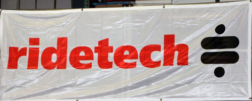 Ridetech Banner - White w/ Red & Black Ridetech Logo (3ft x 8ft) - 82009002 Photo - Primary