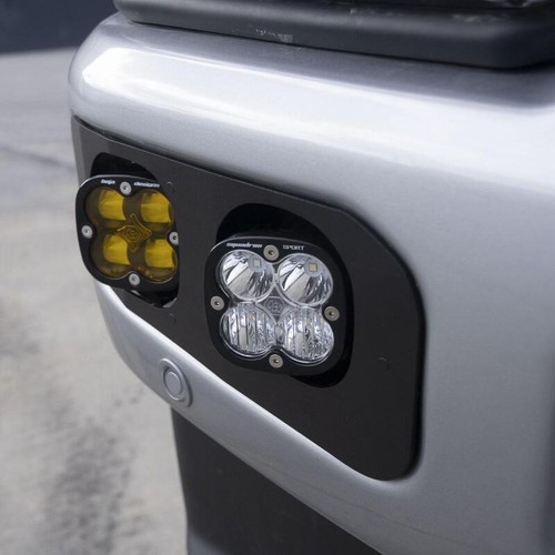 Baja Designs 2023+ Ford F250/F350 Super Duty Squadron SAE/Sport Fog Pocket Kit - Amber Toggle - 448226 Photo - Primary