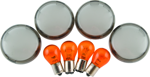 Bikers Choice 00-10 FXST FXD Smoked Turn Signal Lens & Amber Bulb Kit Replaces H-D 69304-02 - 482543 Photo - Primary Bikers Choice 00-10 FXST FXD Smoked Turn Signal Lens & Amber Bulb Kit Replaces H-D 69304-02 - 482543 Photo - Primary