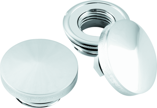 Bikers Choice 82-Up Chrome Pointed Gas Cap Set With Paint Savers - 482474 Photo - Primary